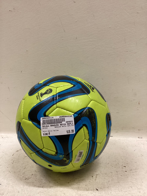 Vist Large View of Product Image Which is Used Adidas BRAZUCA MATCH REPLICA All Size Soccer Ball Optic Yellow 4