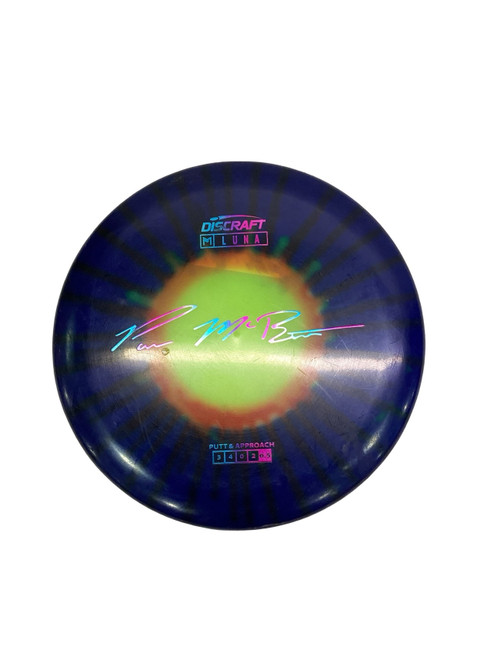 Vist Large View of Product Image Which is Used Discraft LUNA Disc Golf Putter Navy Blue