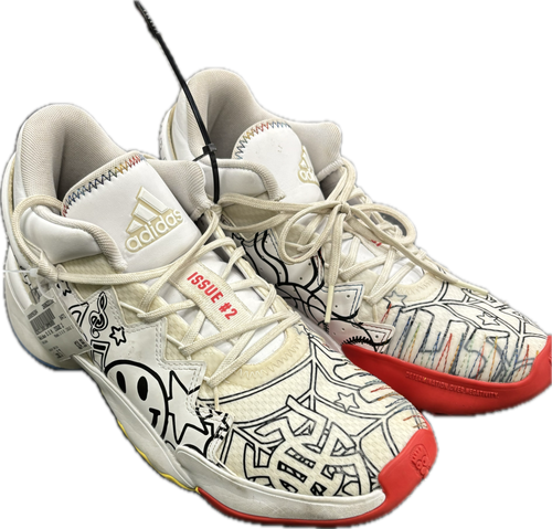 Vist Large View of Product Image Which is Used Adidas D.O.N. ISSUE 2 Basketball Shoes M White Senior 7