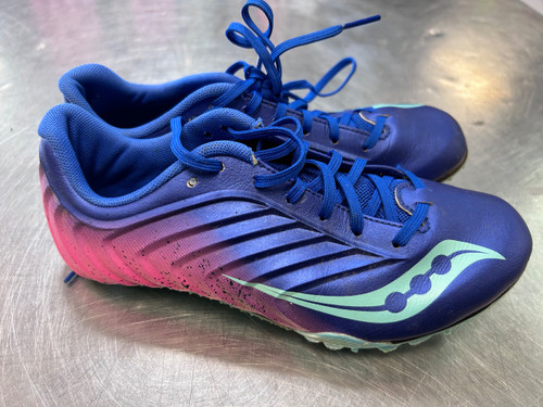 Vist Large View of Product Image Which is Used Nike Track & Field Cleats Youth Purple Youth 06.0