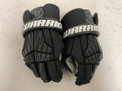 Vist Large View of Product Image Which is Used Warrior BURN NEXT Lacrosse Gloves Junior Black MD