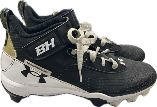 Vist Large View of Product Image Which is Used Under Armour BRYCE HARPER CLEATS BB/SB Cleats Black Senior 8