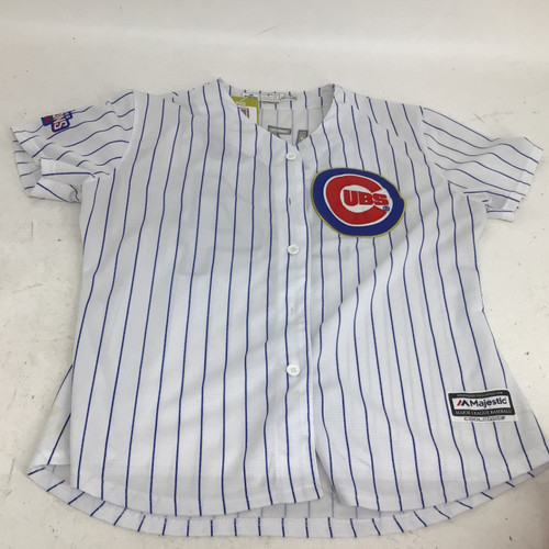 Vist Large View of Product Image Which is Used Majestic CUBS 44 RIZZO YTH XL BB JERSEY BB/SB Jersey White XL