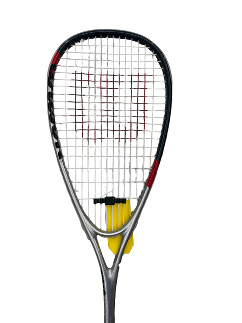 Vist Large View of Product Image Which is Used Wilson TI FORCE Adult Squash Racquet Grey 4 3/8"