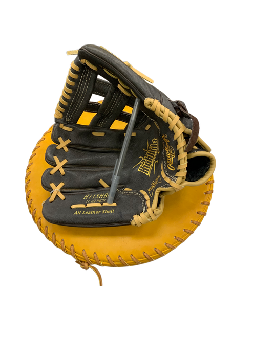 Vist Large View of Product Image Which is Used Rawlings H115HBR BB/SB Glove RH Throw Brown 11 1/2"