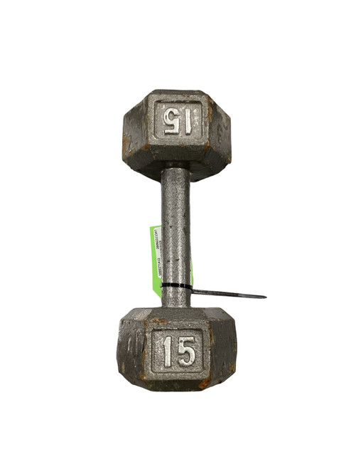 Vist Large View of Product Image Which is Used Hex Dumbbell (Each) 15 lb
