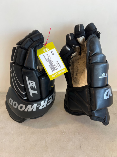 Vist Large View of Product Image Which is Used Sher-wood Senior Gloves Black 14"