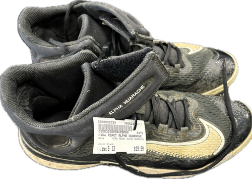 Vist Large View of Product Image Which is Used Nike NIKE REACT ALPHA HUARACHE BB/SB Cleats Black Senior 13