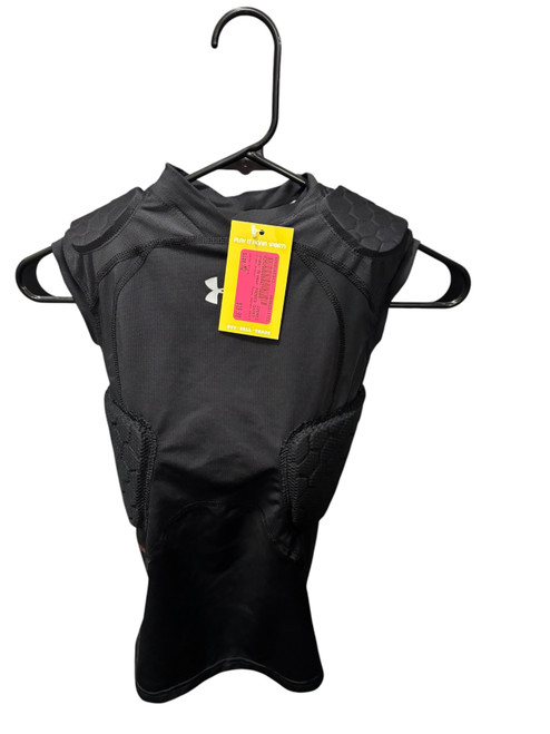 Vist Large View of Product Image Which is Used Under Armour PADDED SHIRT FB Top Youth Black MD