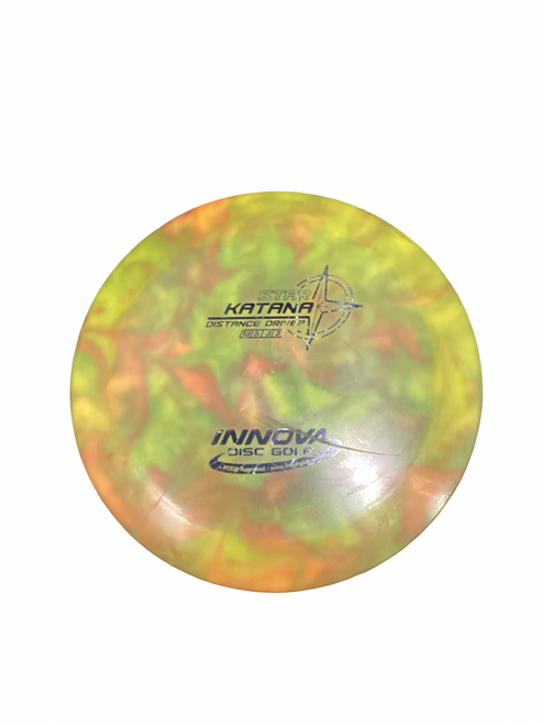 Vist Large View of Product Image Which is Used Innova KATANA Disc Golf Driver Yellow