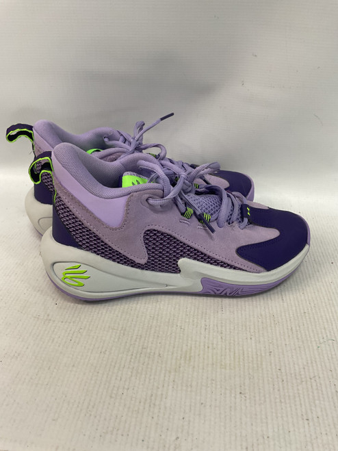 Vist Large View of Product Image Which is Used Under Armour Basketball Shoes Y Purple Junior 05
