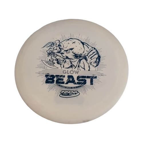 Vist Large View of Product Image Which is Used Innova GLOW BEAST Disc Golf Driver White 171g