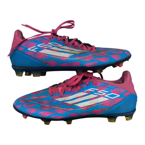 Vist Large View of Product Image Which is Used Adidas Soccer Cleats Pink Senior 8