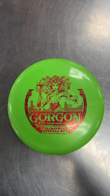 Vist Large View of Product Image Which is Used Innova GSTAR GORGON Disc Golf Driver Green