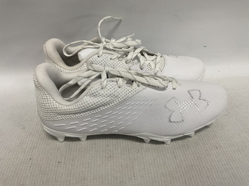 Vist Large View of Product Image Which is Used Under Armour Adult FB Cleats White Senior 6