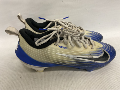 Vist Large View of Product Image Which is Used Nike Adult FB Cleats White And Navy Blue Senior 7.5