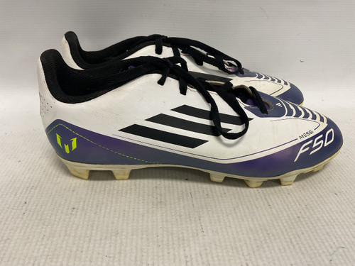 Vist Large View of Product Image Which is Used Adidas Soccer Cleats White Senior 6