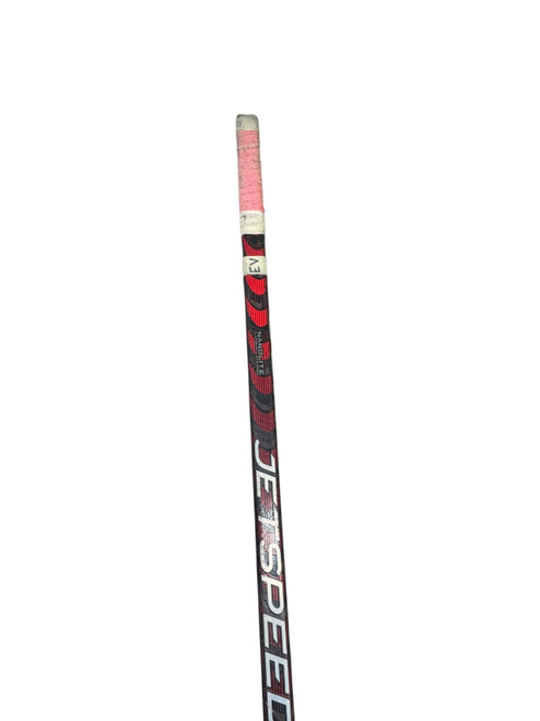Vist Large View of Product Image Which is Used CCM JETSPEED FT5 PRO Junior One Piece Left Red 50 Flex