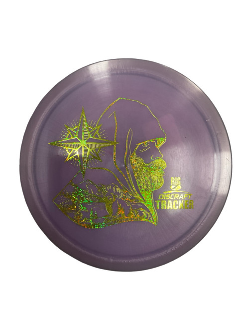 Vist Large View of Product Image Which is Used Discraft BIG Z TRACKER Disc Golf Driver Purple 176g