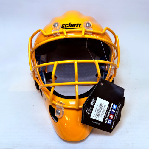Vist Large View of Product Image Which is Used Schutt SCHUTT Catchers Helmet w/Mask Yellow Fits all