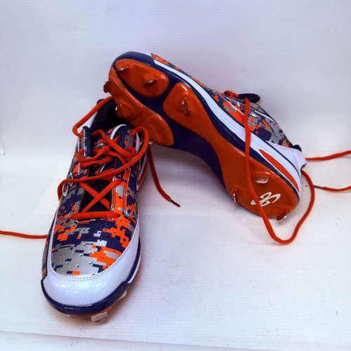 Vist Large View of Product Image Which is New BoomBah BOOMBAH BB/SB Cleats Navy Blue And Orange Senior 10.5