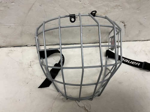 Vist Large View of Product Image Which is Used Bauer PROFILE II Hockey Wire Mask Silver SM