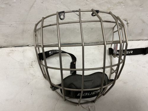 Vist Large View of Product Image Which is Used Bauer FM RE-AKT Hockey Wire Mask Silver MD