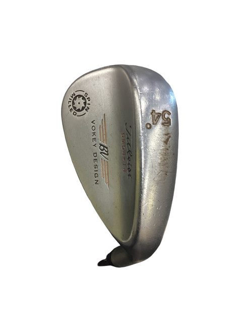 Vist Large View of Product Image Which is Used Titleist SM54 14 VOKEY DESIGN BV Golf Wedge Mens RH Silver 54 Degree