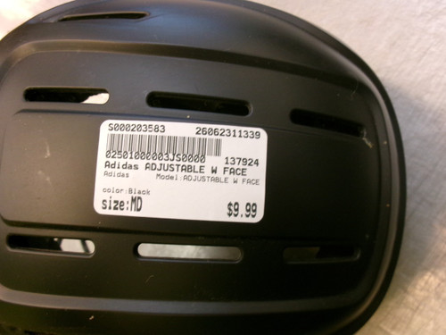 Vist Large View of Product Image Which is Used Adidas ADJUSTABLE W FACE Batting Helmet w/Mask Black MD