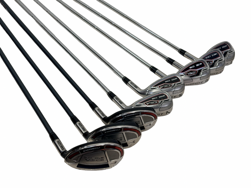 Vist Large View of Product Image Which is Used Adams Golf A12 OS HYBRID / Iron Mens Combo Golf Set RH 4I-GW w/ R-Flex Shafts +1/2"