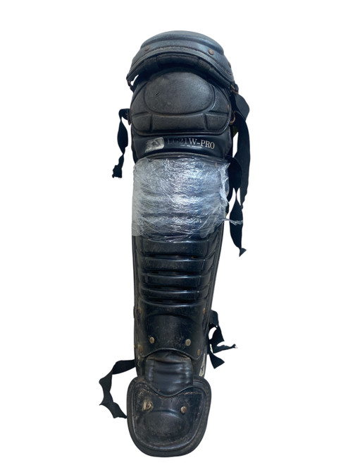 Vist Large View of Product Image Which is Used All-Star LG21W-PRO Catchers Leg Guards Black Adult