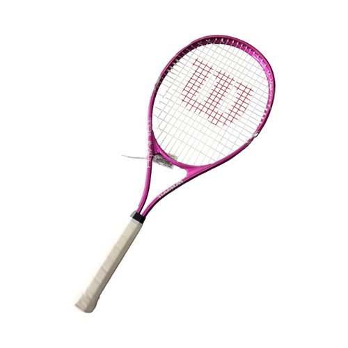 Vist Large View of Product Image Which is Used Wilson TRIUMPH Adult Tennis Racquet Pink 4 1/4"