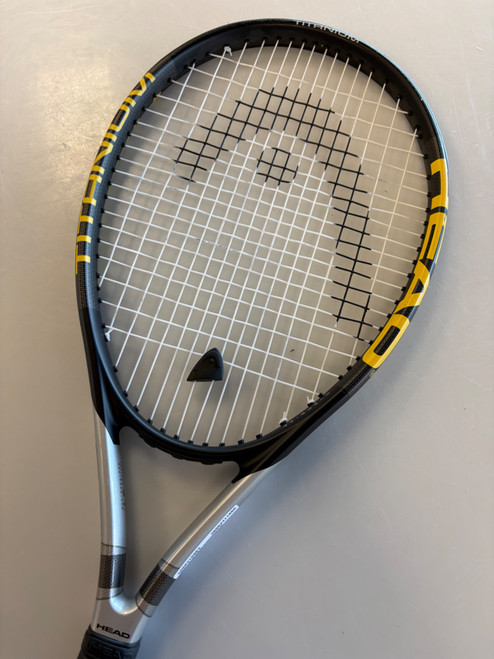 Vist Large View of Product Image Which is Used Head Racquet TI S1 PRO Adult Tennis Racquet Black 4 1/4"