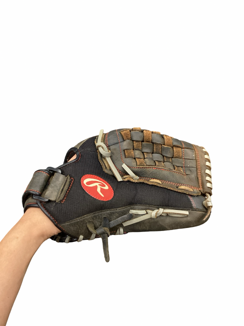 Vist Large View of Product Image Which is Used Rawlings R125BGS BB/SB Glove RH Throw Brown 12 1/2"