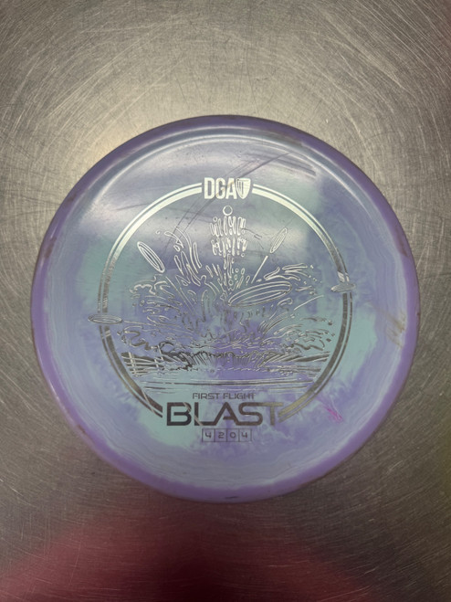 Vist Large View of Product Image Which is Used DGA FIRST FLIGHT BLAST Disc Golf Mid Range Purple
