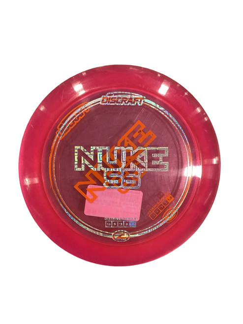 Vist Large View of Product Image Which is Used Discraft Z NUKE SS MISPRINT Disc Golf Driver Neon Pink