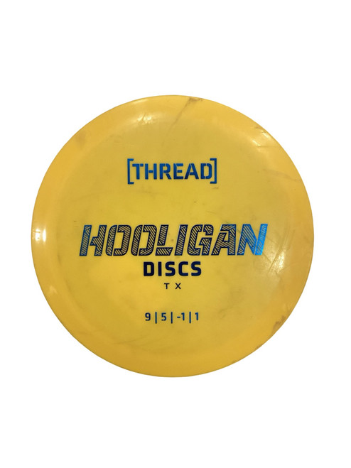 Vist Large View of Product Image Which is Used HOOLIGAN DISCS THREAD TX Disc Golf Driver Yellow