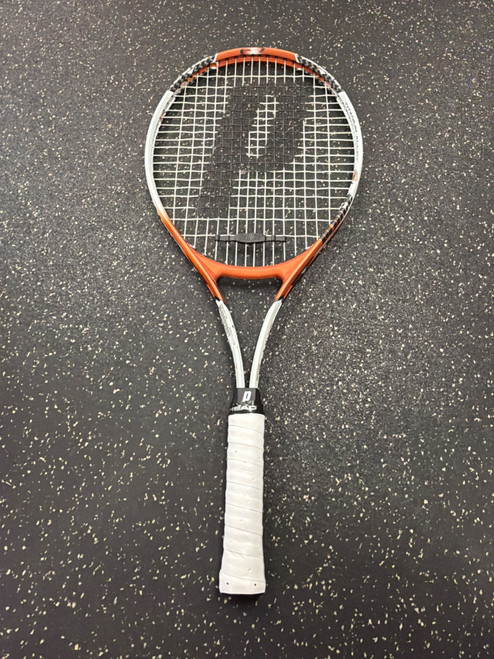 Vist Large View of Product Image Which is Used Prince FLAME TI OVERSIZE Adult Tennis Racquet Orange 4 1/4"