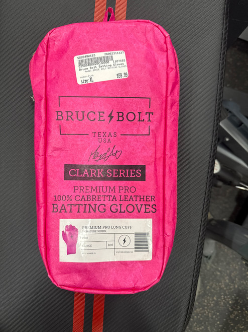 Vist Large View of Product Image Which is Used BRUCE BOLT BATTING GLOVES Other Clothing Pink XL