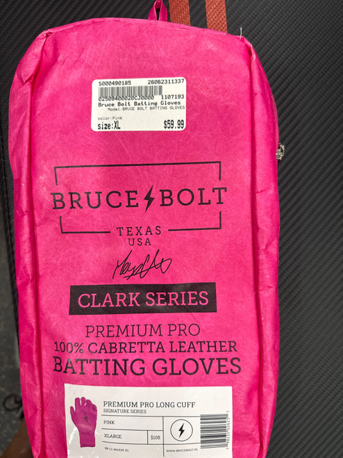 Vist Large View of Product Image Which is Used BRUCE BOLT BATTING GLOVES Other Clothing Pink XL