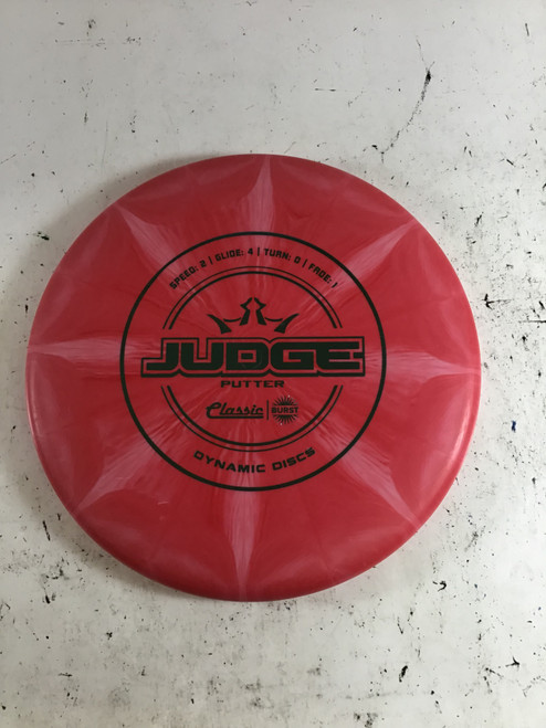 Vist Large View of Product Image Which is Used Dynamic Discs CLASSIC BURST JUDGE Disc Golf Putter Red 175g