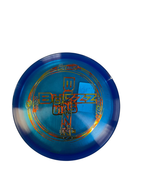 Vist Large View of Product Image Which is Used Discraft Z BUZZZ Disc Golf Mid Range Navy Blue 177g