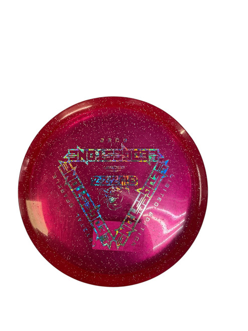 Vist Large View of Product Image Which is Used Discraft CRYSTAL SPARKLE BUZZZ Disc Golf Mid Range Red 179g