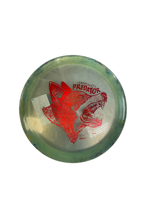 Vist Large View of Product Image Which is Used Discraft JAWBREAKER PREDATOR Disc Golf Driver Clear 177g