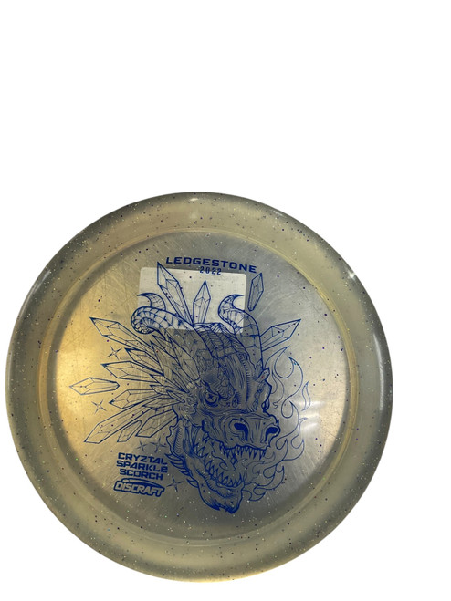 Vist Large View of Product Image Which is Used Discraft CRYZTAL SPARKLE SCORCH Disc Golf Driver Clear 173g