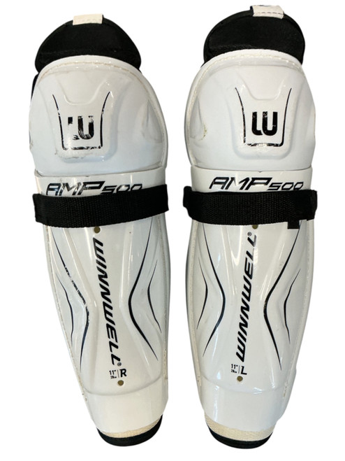 Vist Large View of Product Image Which is Used WinnWell AMP500 Intermediate Shin Guards None 11"