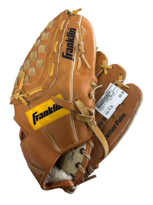 Vist Large View of Product Image Which is Used Franklin FIELD MASTER BB/SB Glove RH Throw Gold 14"