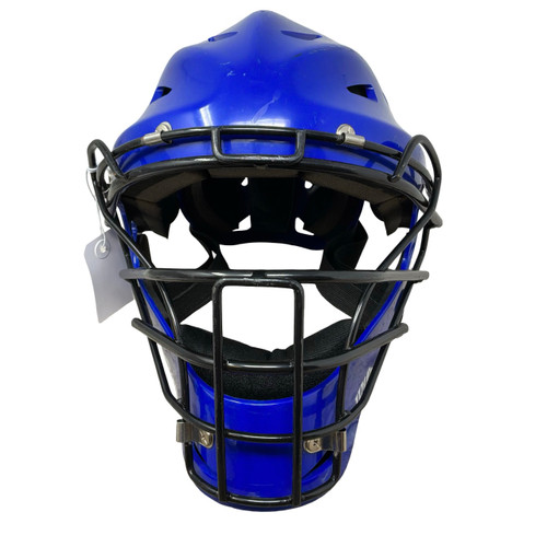 Vist Large View of Product Image Which is Used Wilson JR Catchers Helmet w/Mask Royal Blue MD