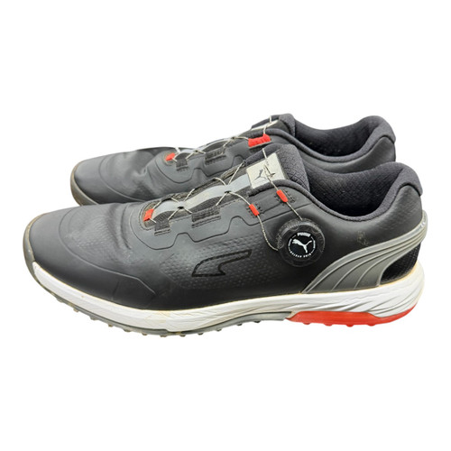 Vist Large View of Product Image Which is Used Puma ALPHACAT NITRO DISC SPIKLESS Mens Golf Shoes Black Senior 9.5