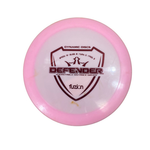 Vist Large View of Product Image Which is Used Dynamic Discs FUZION DEFENDER Disc Golf Driver Pink